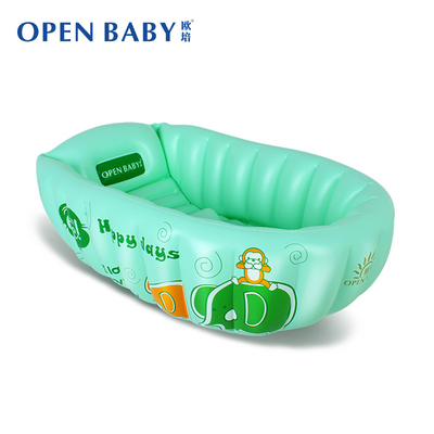 OPENBABY欧培婴童充气浴盆-温馨小象绿色小号款